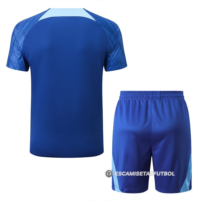 Chandal del Atletico Madrid Manga Corta 2022-2023 Azul - Pantalon Corto